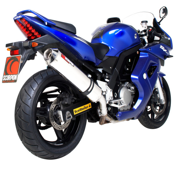 Scorpion Exhaust Suzuki SV650 2003 - 2003 Factory Oval Slip-on Polished Stainless Steel Sleeve